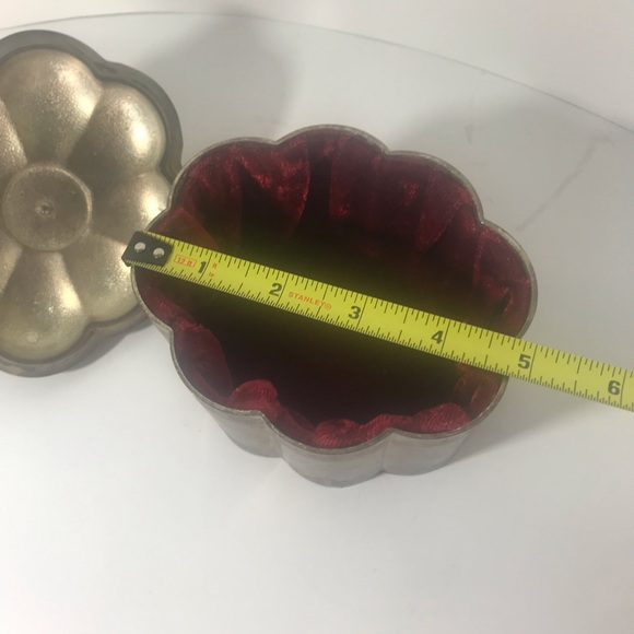 VTG Godinger Silver Co. Silver Plated Red Velvet Lined Jewelry Trinket Box, 1994 - Picture 14 of 16